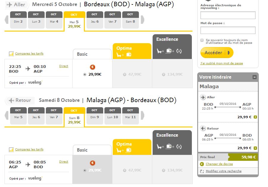 Capture vueling promo