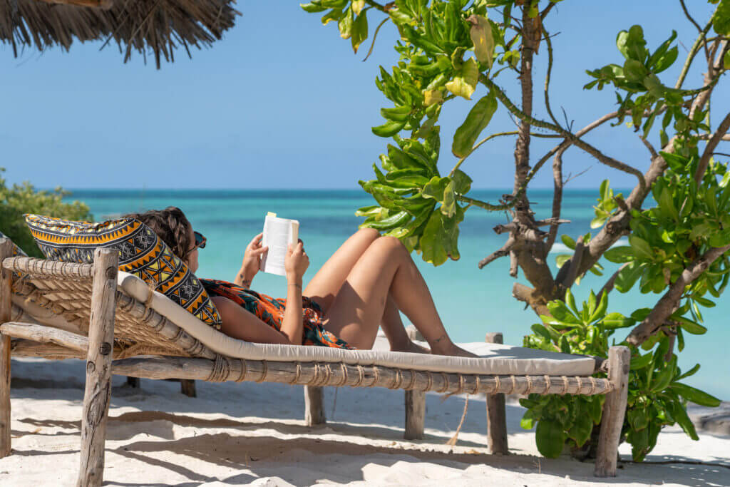 vue sur l'océan indien depuis jambiani