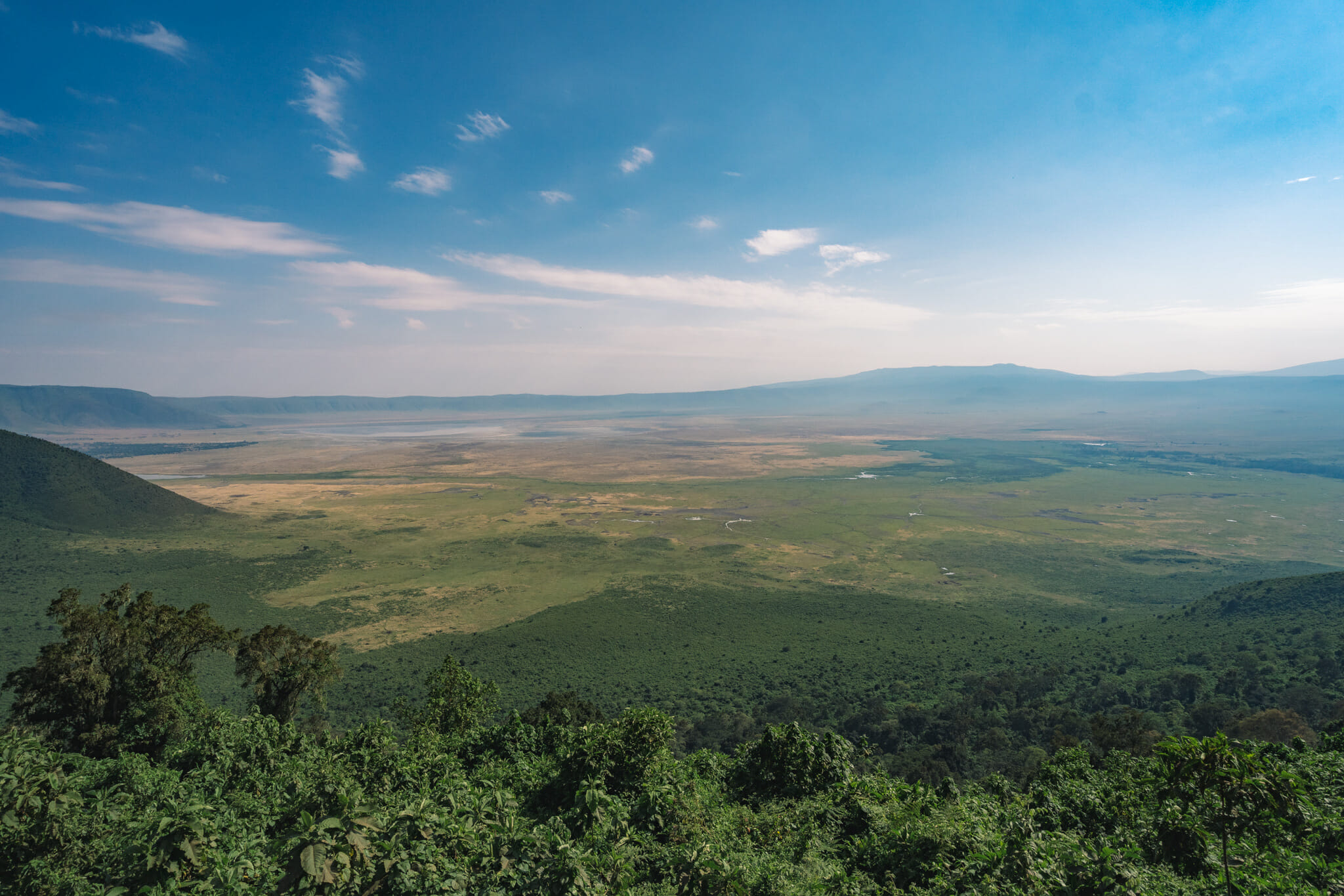 Vue sur le cratère du Ngorongoro en Tanzanie