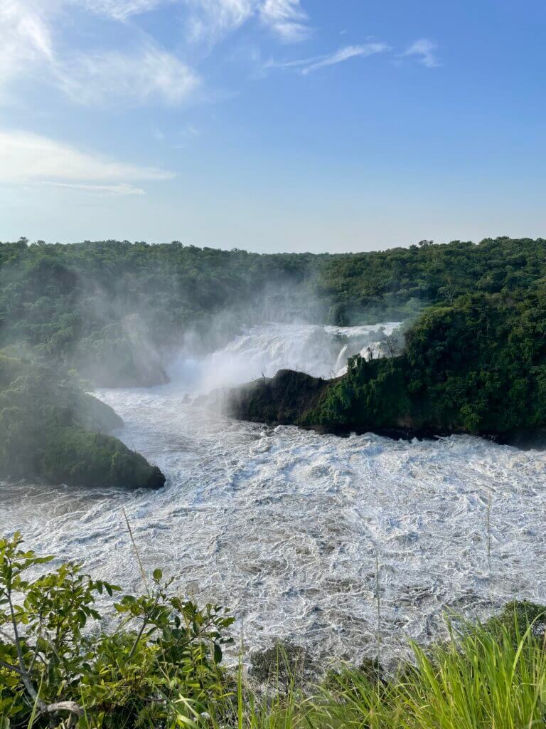 les imposantes chutes d'eau murchisson falls en Ouganda