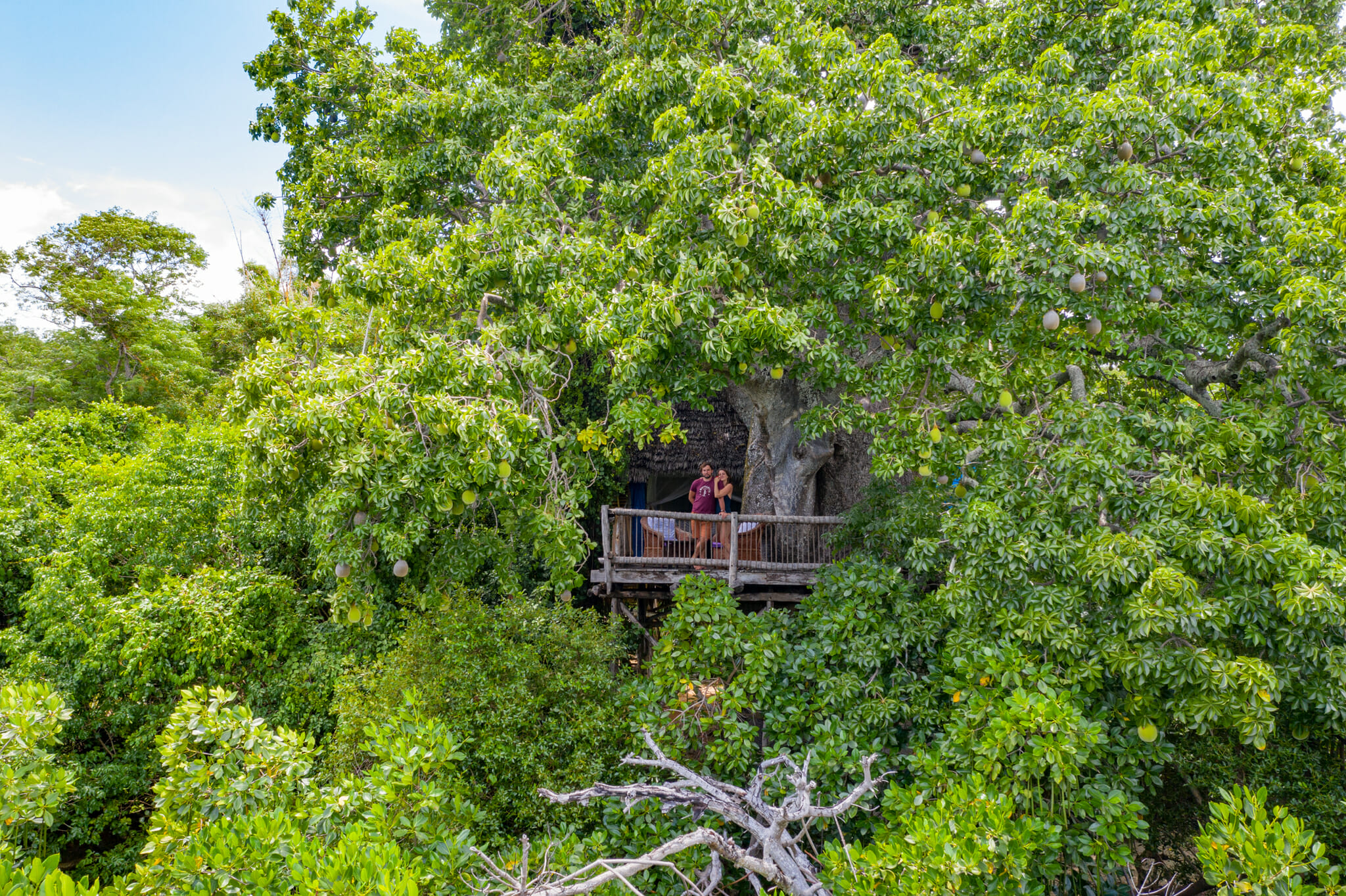 vue de drone sur Chole Minji