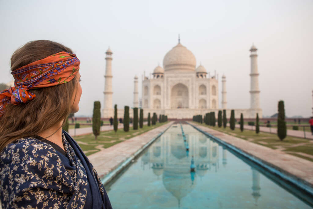 vue sur le taj mahal