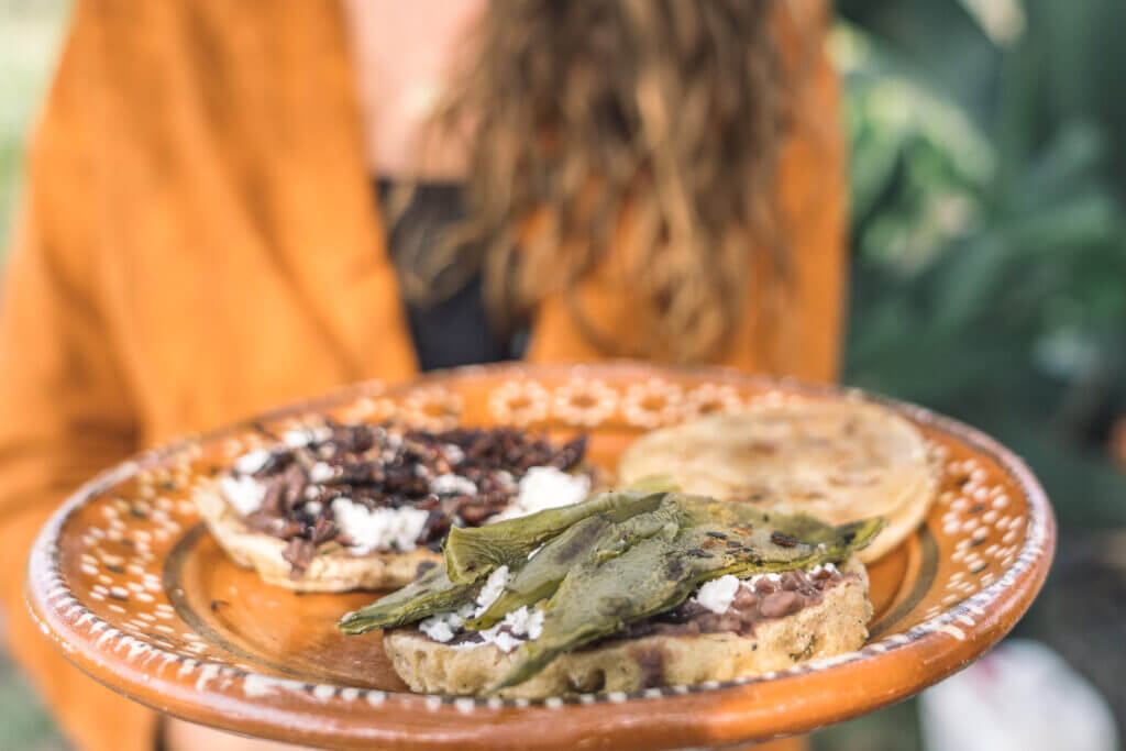 Pique nique traditionnel dans la région de Teotihuacan