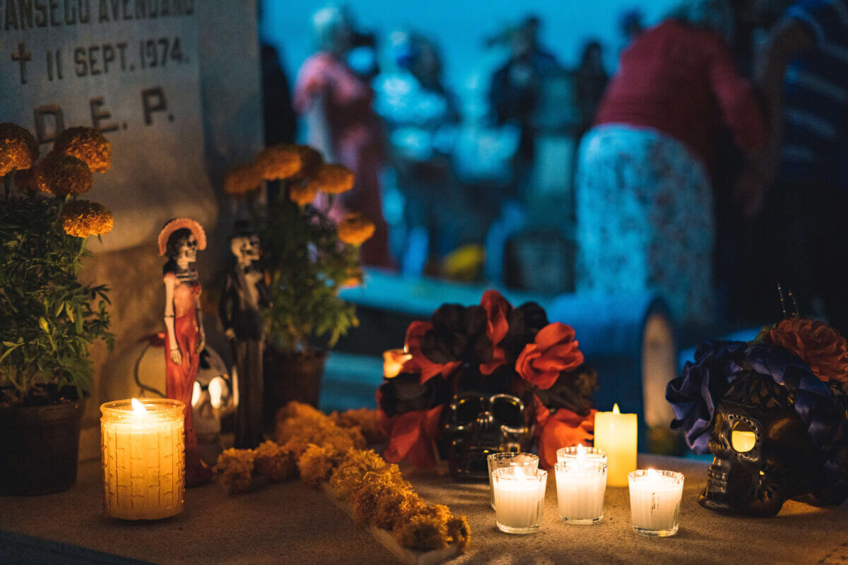 cimetiere pendant el dia de los muertos