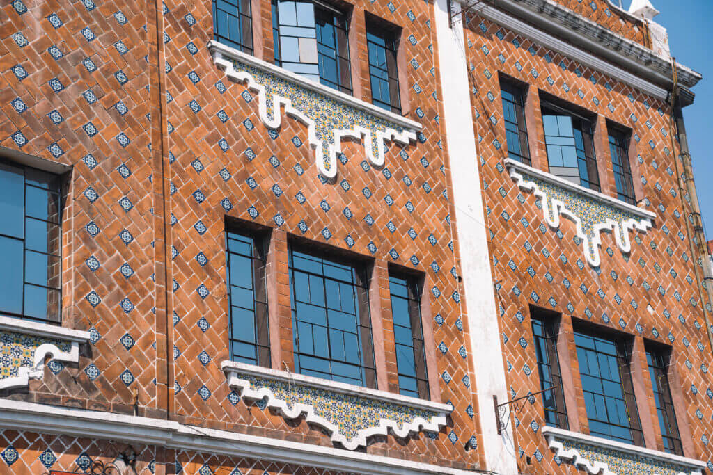 facade au style baroque à puebla