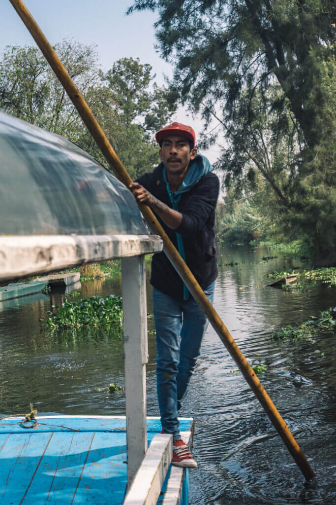 Canaux à Xochimilco, Mexico