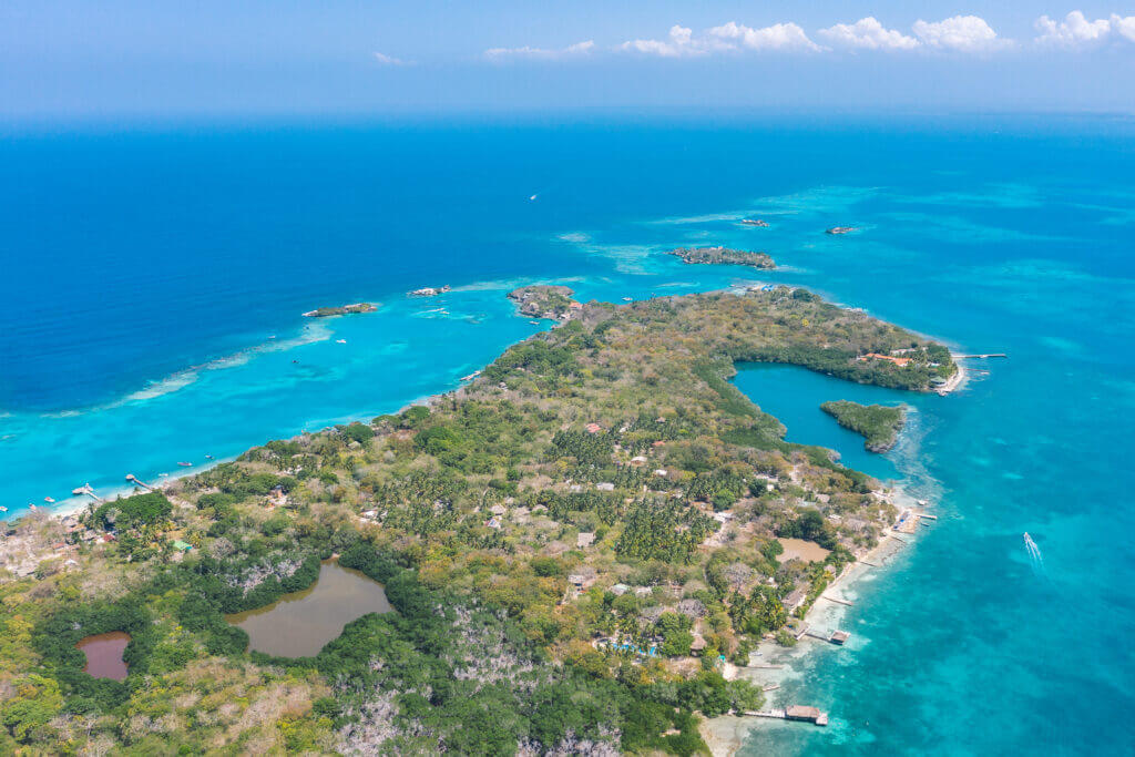 vue aérienne sur l'île de rosario
