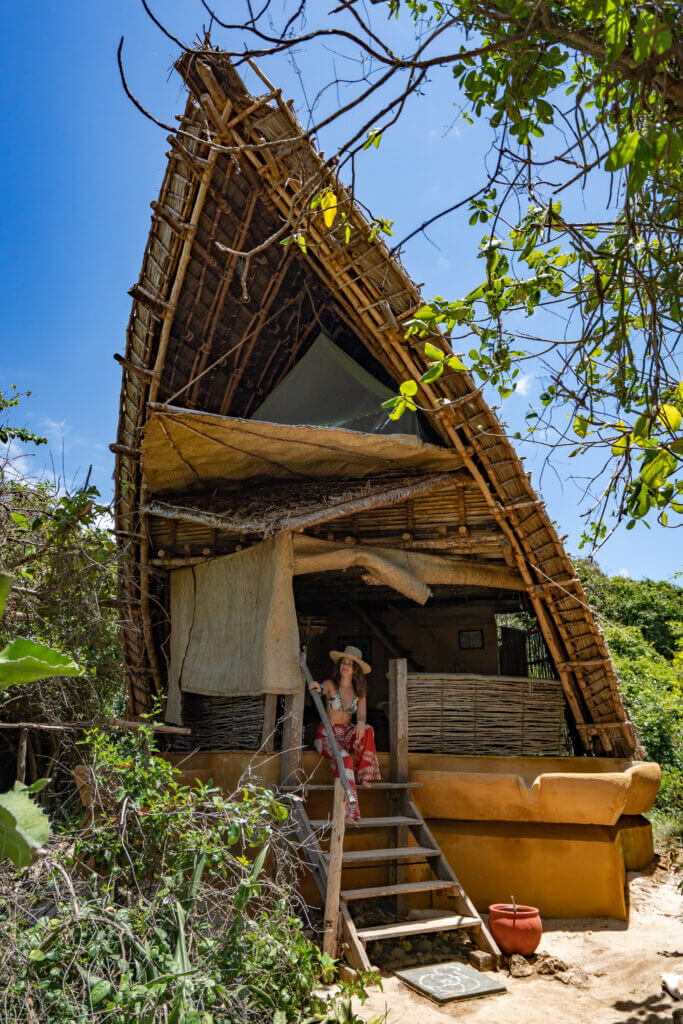 cabane éco construite à chumbe island