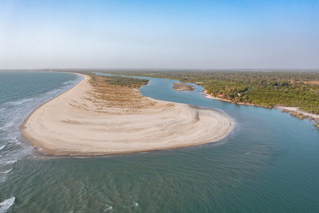 vue aerienne sur l'atlantique