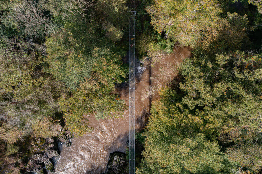 vue aerienne gorge l'auvézère