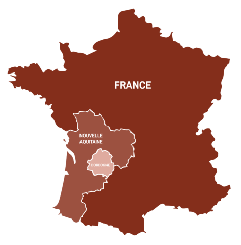 carte géographique pour situer la dordogne
